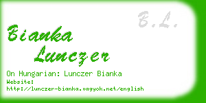 bianka lunczer business card